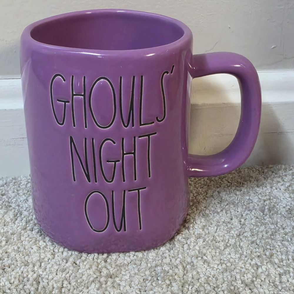 Rae Dunn "GHOULS NIGHT OUT" Purple Halloween Mug LL Artisan Collection